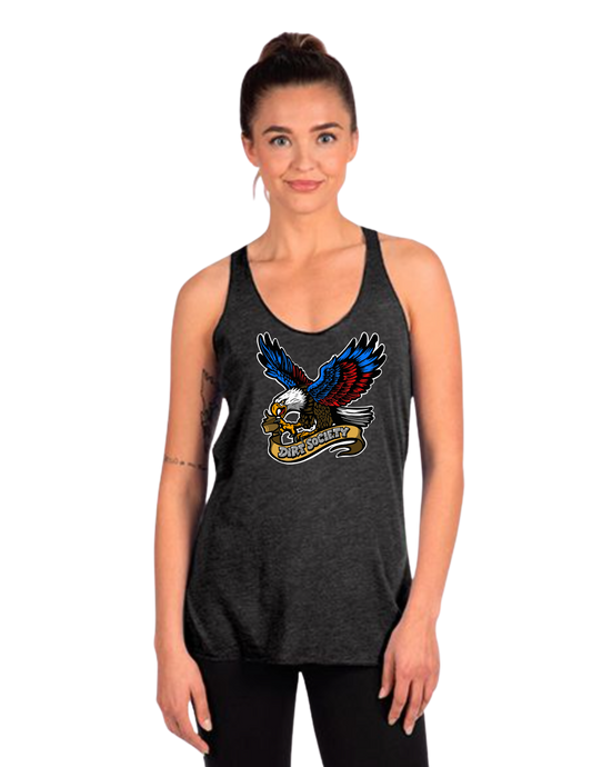 Ladies Triblend Racerback Tank- Eagle